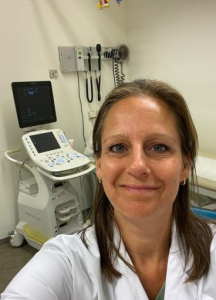 Nienke at work. Urologist. Hospital.