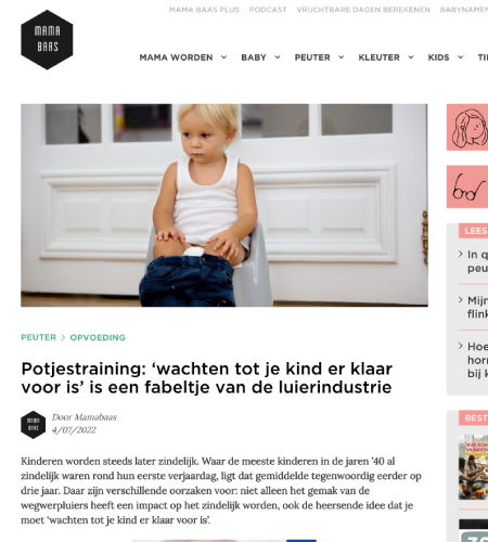 Go Potty - Mamabaas - Potjestraining: ‘wachten tot je kind er klaar voor is’ is een fabeltje van de luierindustrie